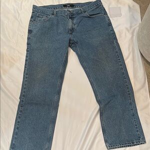 Classic Men's Straight Blue Denim Jeans